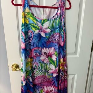 Floral Tropical Print Dress